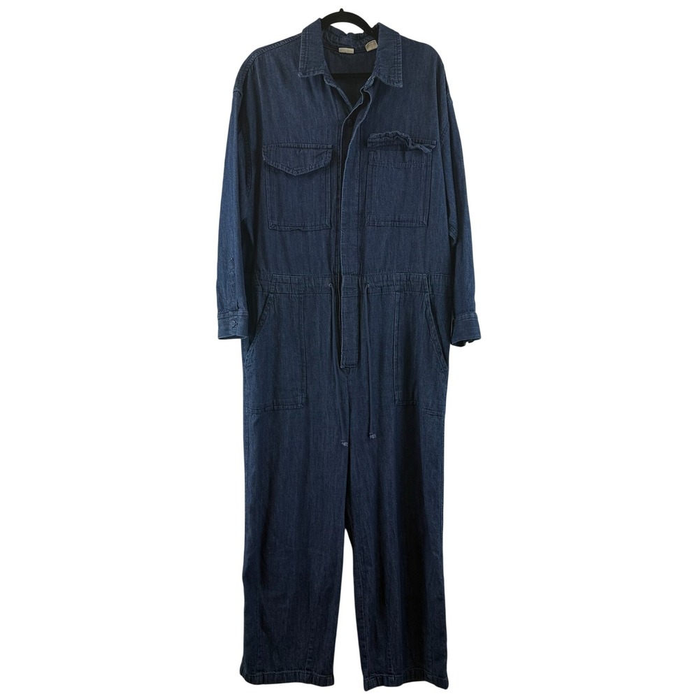 Levi's Jumpsuit Womens XL Indigo Denim Utility Workwear Long Sleeve Boiler Suit